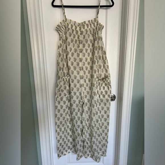 Zara Floral Cotton Wide Leg Jumpsuit - Picture 1 of 8